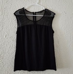 BLACK MESH TOP